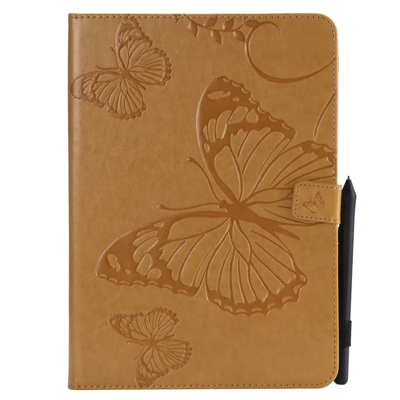 Yellow Wekays для Apple Ipad Air2 Ipad 6th кожаный чехол с бабочкой из мультфильма для Coque IPad Air 2 IPad 6 IPad6 9,7 дюймов чехол s - Цвет: Yellow
