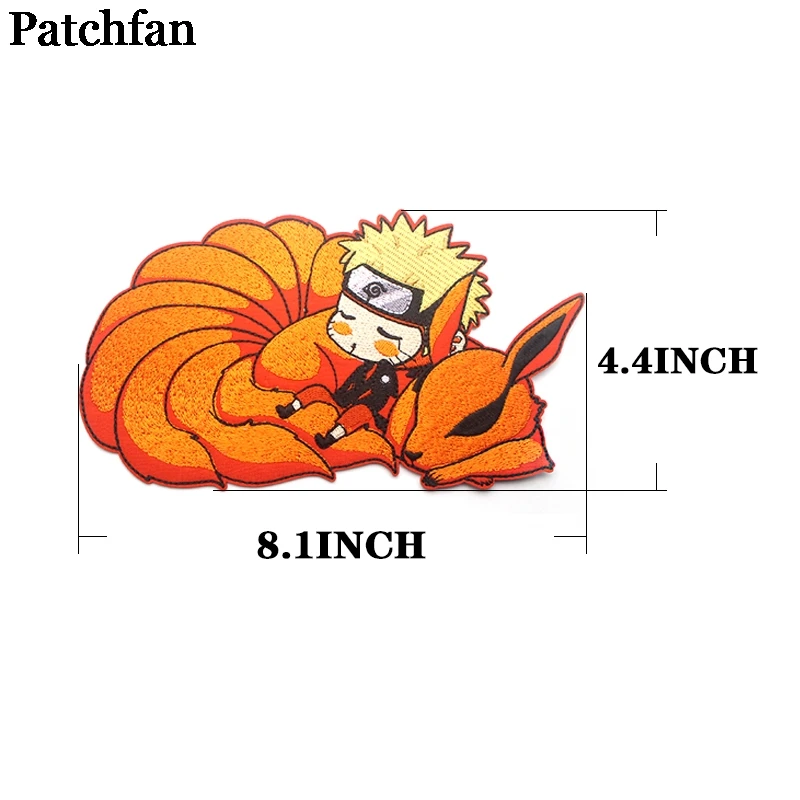 Patchfan Наруто аппликационные заплатки Сделай Сам железо на para обуви джинсы сумка рубашка одежда аксессуары наклейки в стиле панк вышитый значок A2131