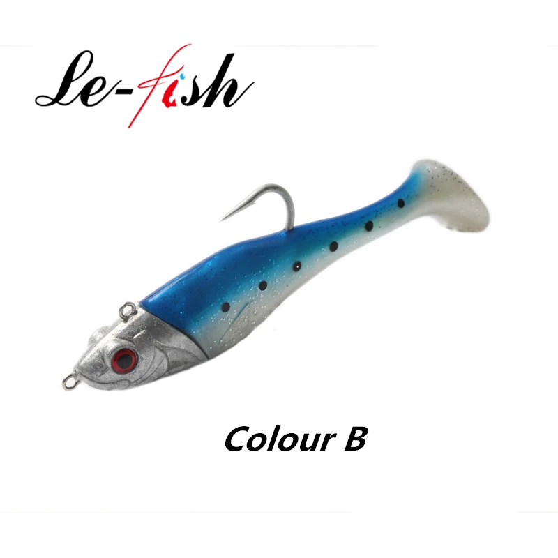 Le Fish огромная приманка для джиггинга 210 г/300 г морской рыбалки с крючком VMC