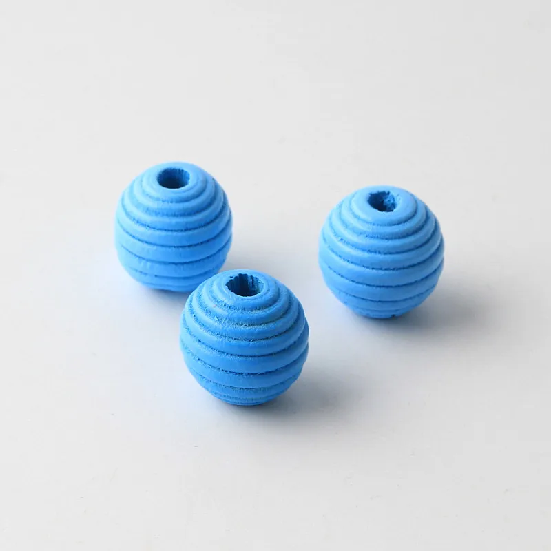 DIY 20pcs Thread Wooden Beads For Jewelry Making Crafts Kids Toys Teething Pacifier Clip 20mm Spacer Beading | Украшения и