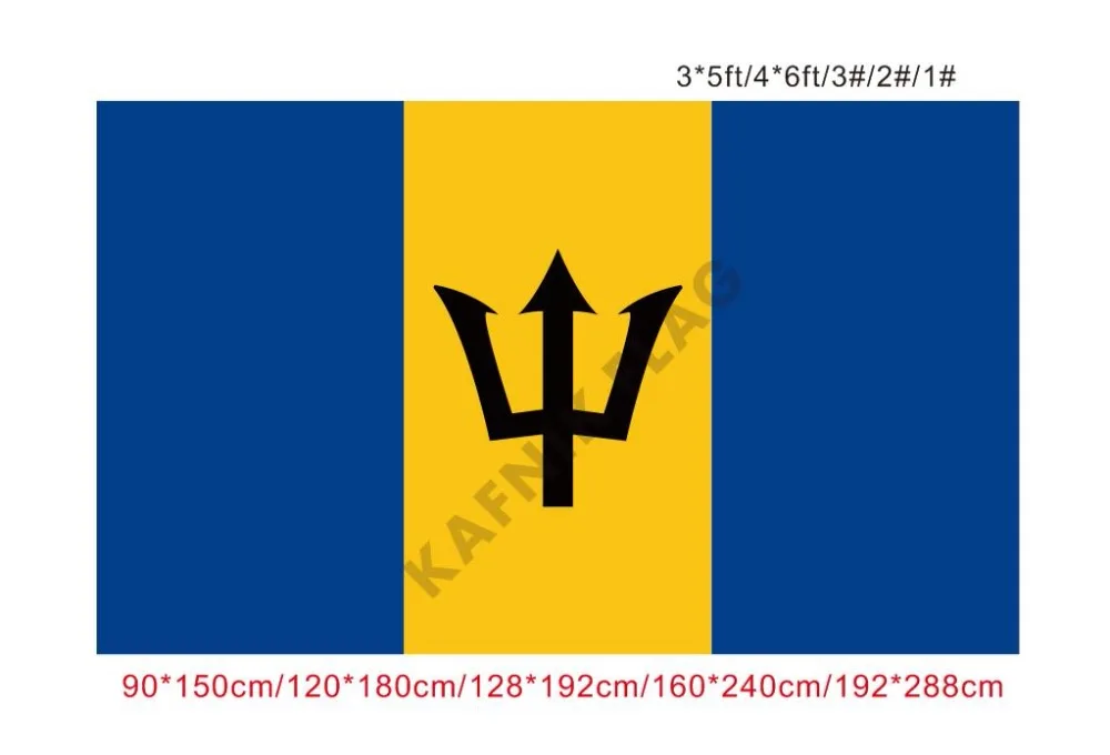 

KAFNIK,free shipping 90x150cm/128*192cm/160*240cm/192*288cm big flags Barbados Flag for Indoor Outdoor Decorative
