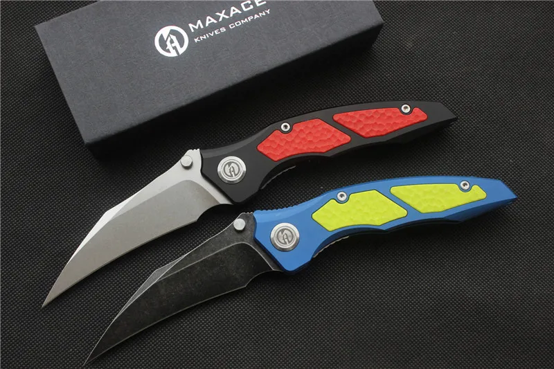 Высокое качество, Maxace красный/желтый/синий queen складной нож, алюминий, G-10 инкрустация(Stonewash), Открытый Кемпинг Охота ручные инструменты