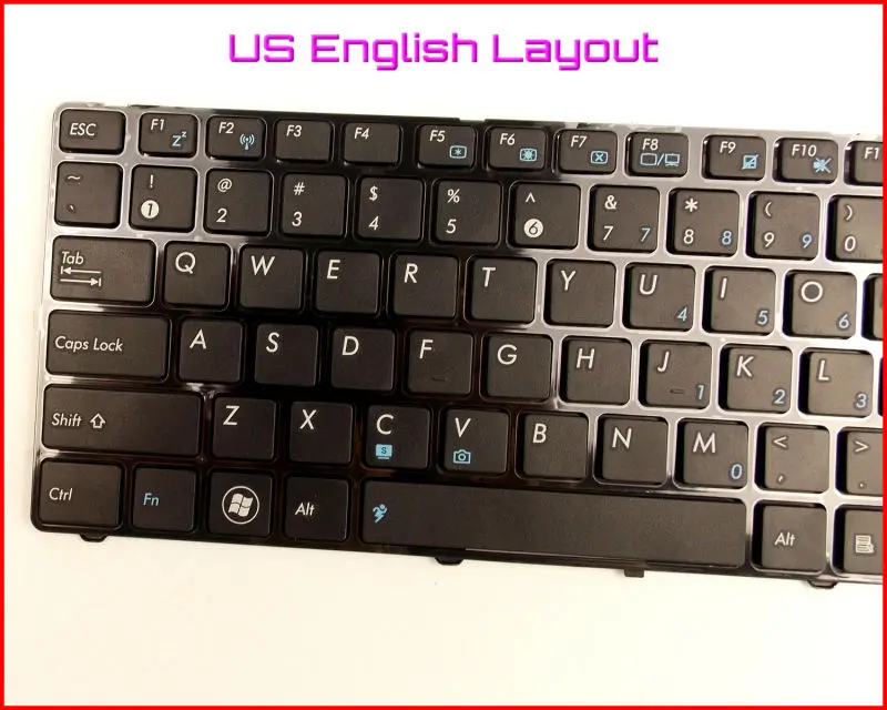 

New Keyboard US English Version for ASUS X84EI X84EL X84H X84EB X84L X43B U31 U31J U31F U31S U35J U41J Laptop WITH BLACK FRAME