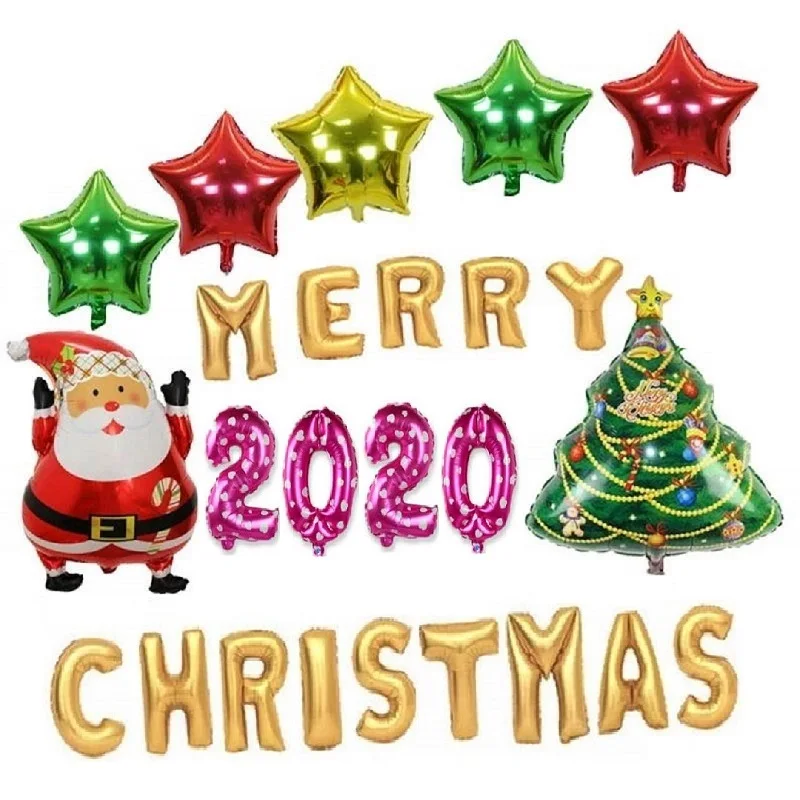 25 шт. фольгированные шары с надписью &quotMERRY CHRISTMAS&quot|Воздушные и аксессуары| |