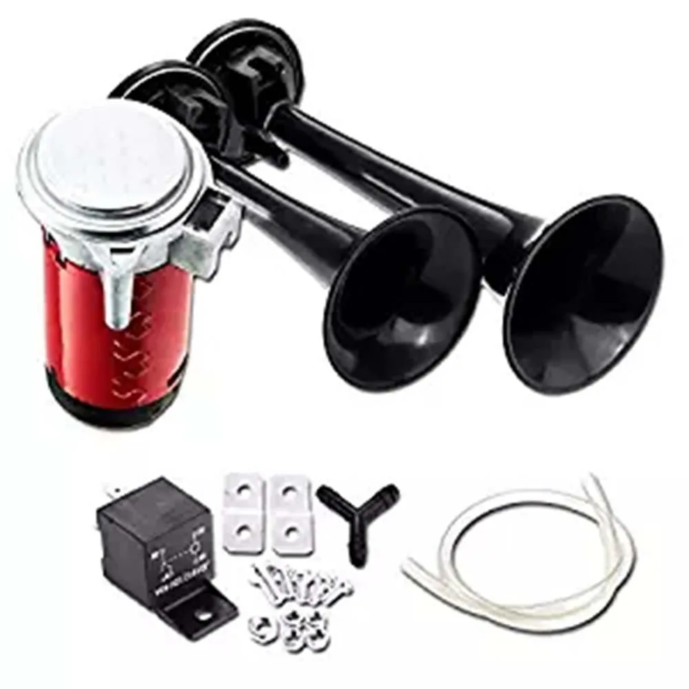 

178DB 12V Super Loud Dual Trumpet Car Air Horn Compressor Kit For Motorcycle Boat Truck Train Free Dropship Best Selling