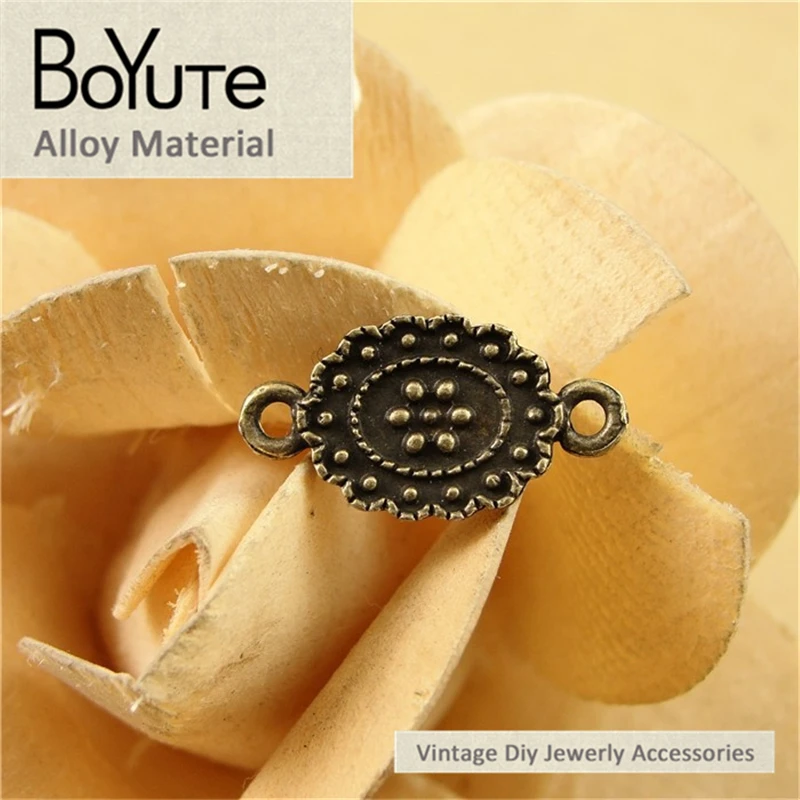 

BoYuTe (100 Pieces/Lot) 18*11MM Wholesale Antique Bronze Plated Zinc Alloy Diy Connector Jewelry Making Materials