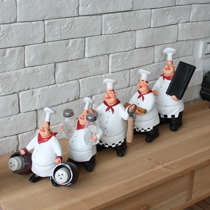 Искусственные фигурки шеф-повара для кухни украшение из смолы винтажный Декор