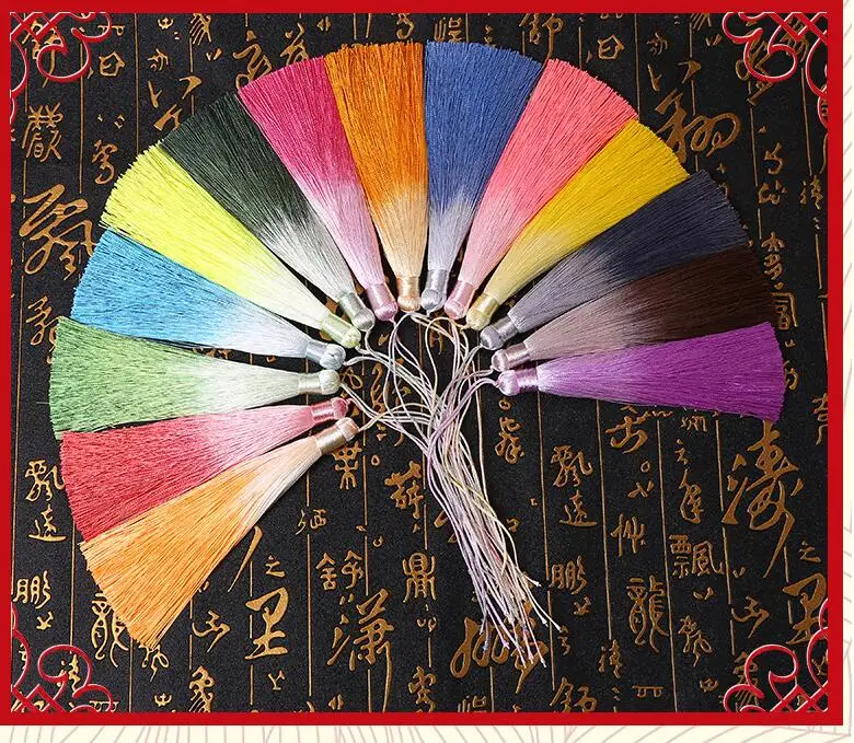 1 шт. кисточка. Большой пестрый веер подвеска Украшение с кисточкой с узорами Закладка висячая шип одежда на заказ кисточка