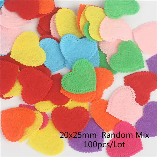 20x25mm 100pcs 50-100 шт./лот, разные формы, мягкая ткань с рисунком, войлок, пластырь, 30x30 см, войлок, ткань, аксессуары, наклейки, игрушки, круг, войлочные подушечки - Цвет: 20x25mm 100pcs