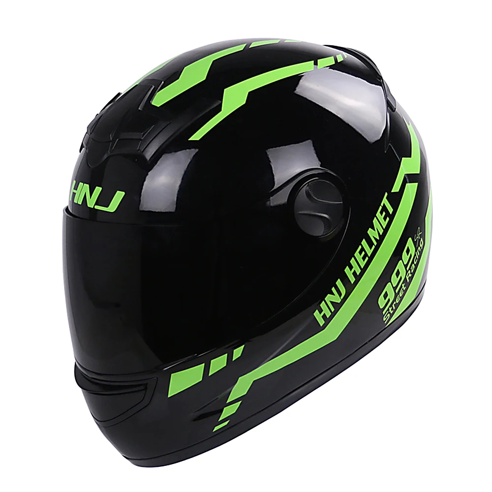 Green BK Lense HNJ мотоциклетный шлем для мотокросса Capacete Casco Moto шлемы для мотоциклистов для езды на мотоцикле гоночные шлемы для мотоциклистов - Цвет: Green BK Lense