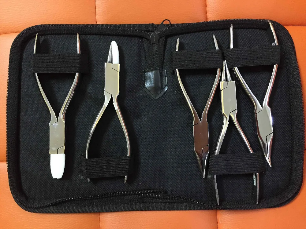 5 шт. ювелирные изделия DIY Инструменты матовые плоскогубцы из нержавеющей стали для оправы очков