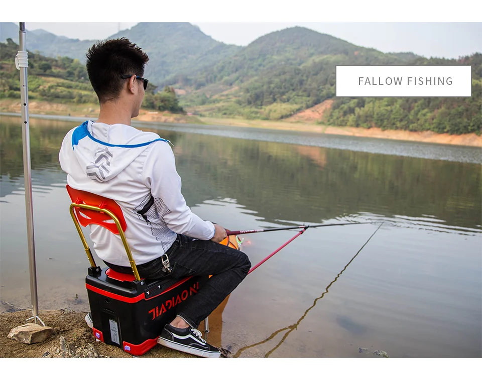 JIADIAONI 30L 5.5kg Plastic Multifunction Fishing Tackle Boxes Portable Fishing Box Seat