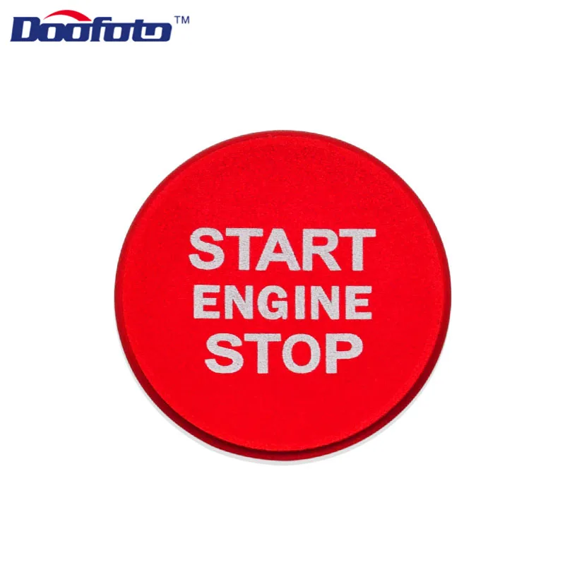 Button Cover Red Doofoto кнопка запуска и остановки двигателя автомобиля крышка системы автомобиля Стайлинг кольцо для наклеивания для Audi Q5 8R A4 B9 A6 A7 C7 авто Круг Аксессуары - Название цвета: Button Cover Red