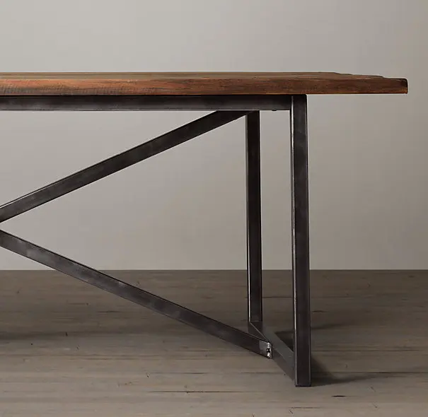 [Rural] LOFT old pine table desk Iron retro American country to do the | Продукты