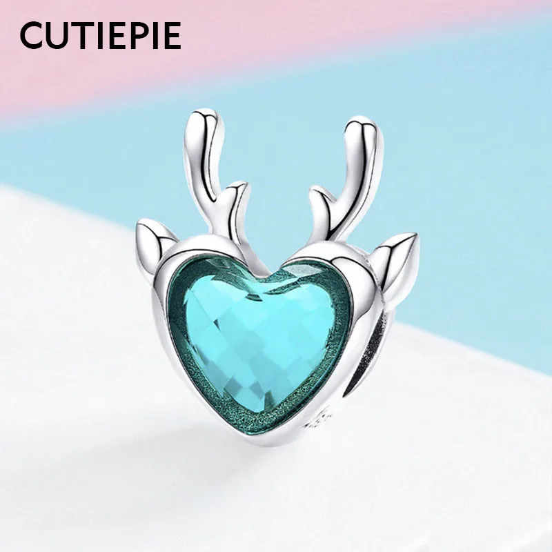 CUTIEPIE Настоящее серебро 925 пробы милые рога в форме сердца ожерелье s для женщин