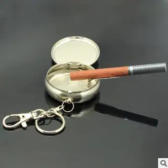 Мини Портативная вонючая пепельница для сигар из нержавеющей стали с цепочкой