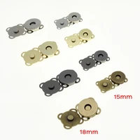 metal magnetic snap fasteners clasps buttons handbag purse wallet craft bags parts accessories 15mm 18mm 4 colors