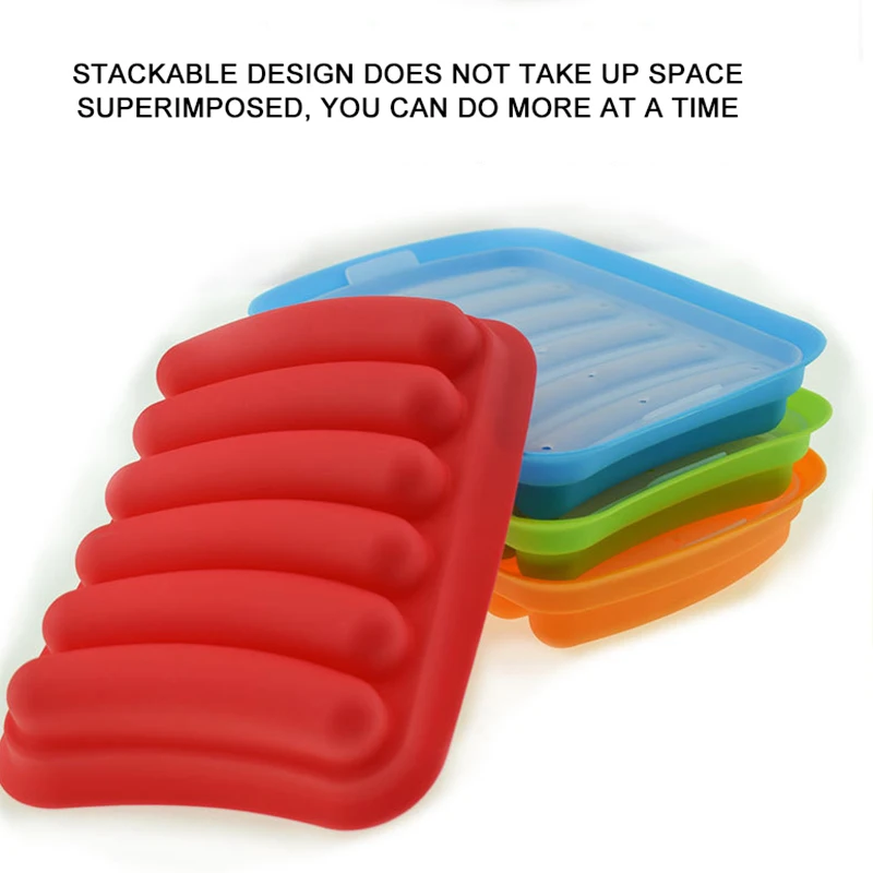 6 In 1 Homemade DIY Sausage Ham Mold Box High Quality Silicone Temperature Resistance Baking Kitchen Tool |