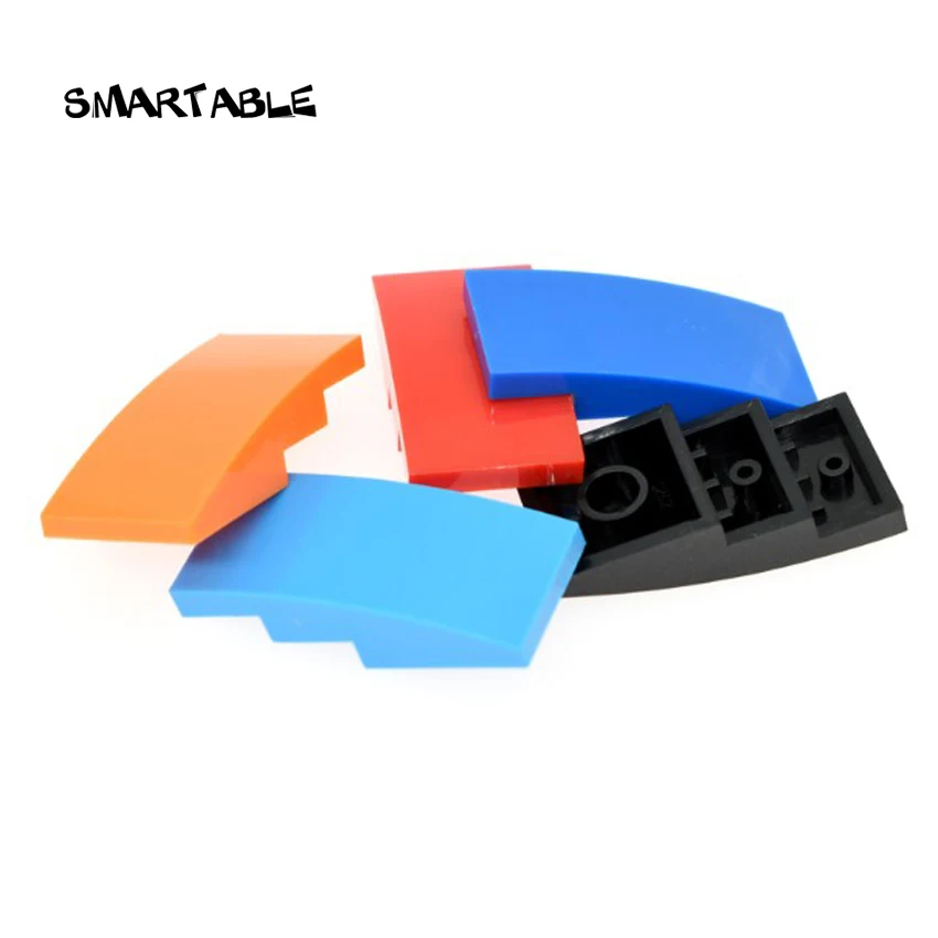 Smartable склон изогнутый 4x2 без шпилек строительные блоки MOC части DIY обучающие