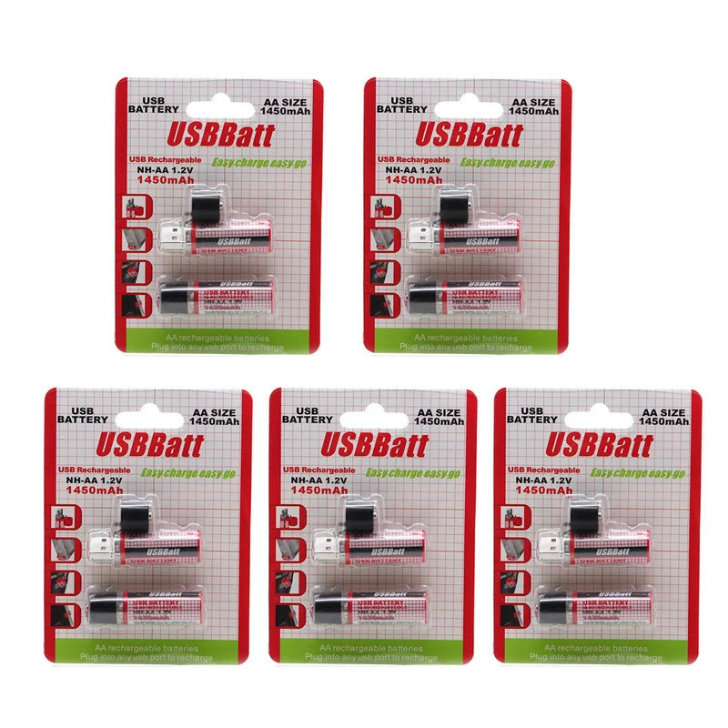 LiitoKala 1 2 V 1450 MAH USB AA батарея аккумуляторная аа С светодиодный индикатором и
