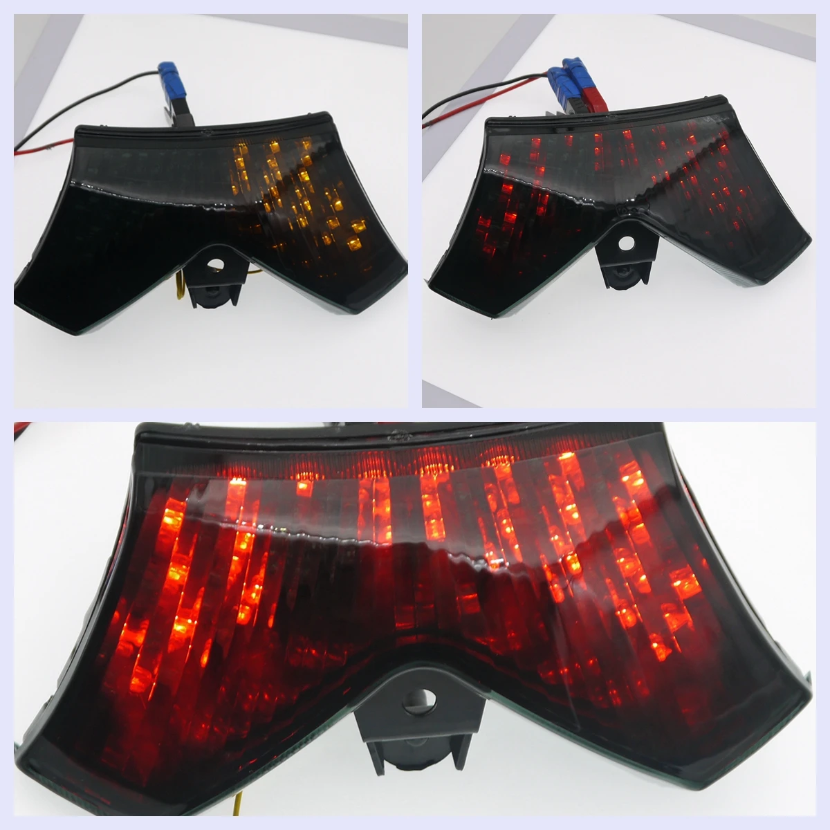 

Eonstime Motorcycle Tail Light For KAWASAKI Ninja ZX14R ZX-14 ZX-14R ZX1400 ZZR 2006-2017 Tail Light Brake Turn Signals Smoke