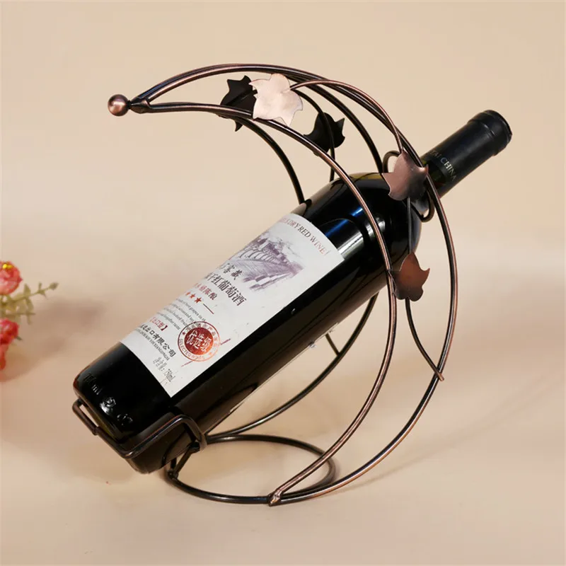 Винтажная креативная Новогодняя стойка для вина в форме полумесяца