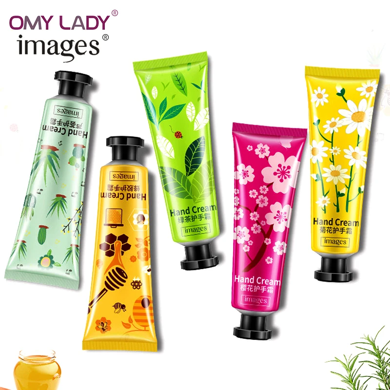 Изображения 6 типов кремов для рук растительный экстракт увлажняющий