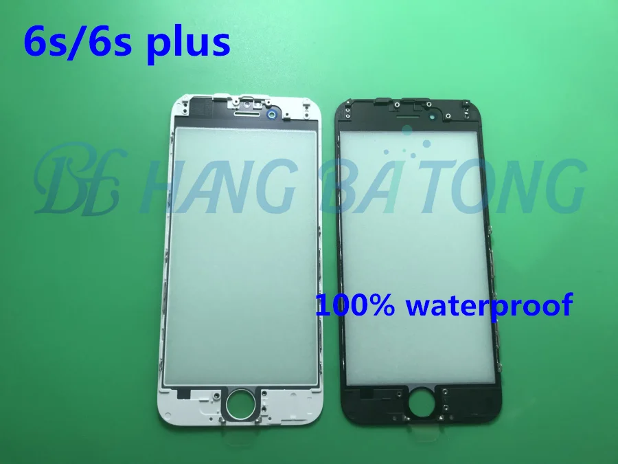 100 шт./лот стекло для переднего экрана холодного Пресса со средней рамкой iPhone 6 s/6 s