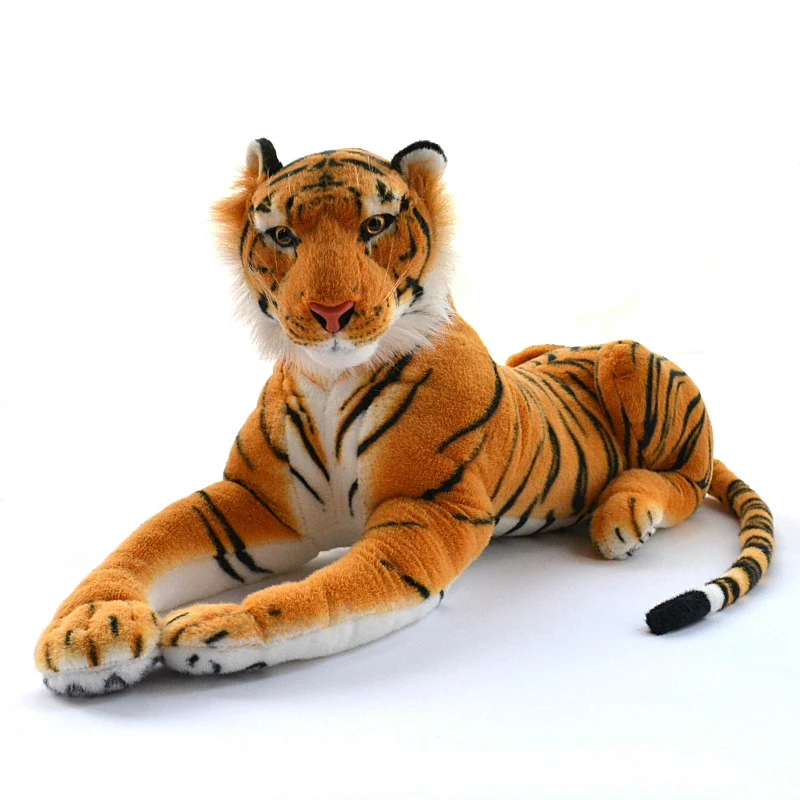 Настоящая имитация тигра плюшевый гигантский тигровый Король джунглей плюшевая