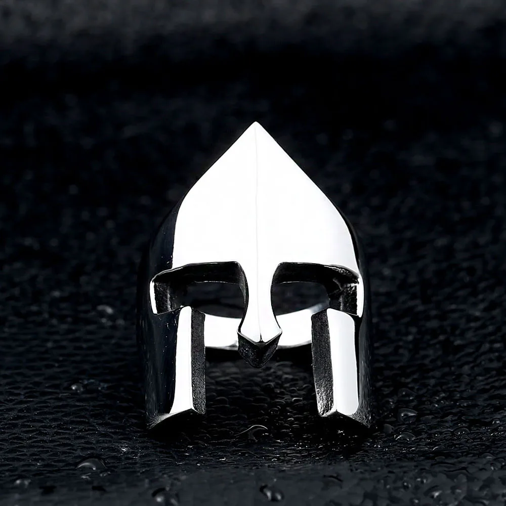 316l маска рыцаря из нержавеющей стали кольцо панк Байкер ювелирные изделия крутое