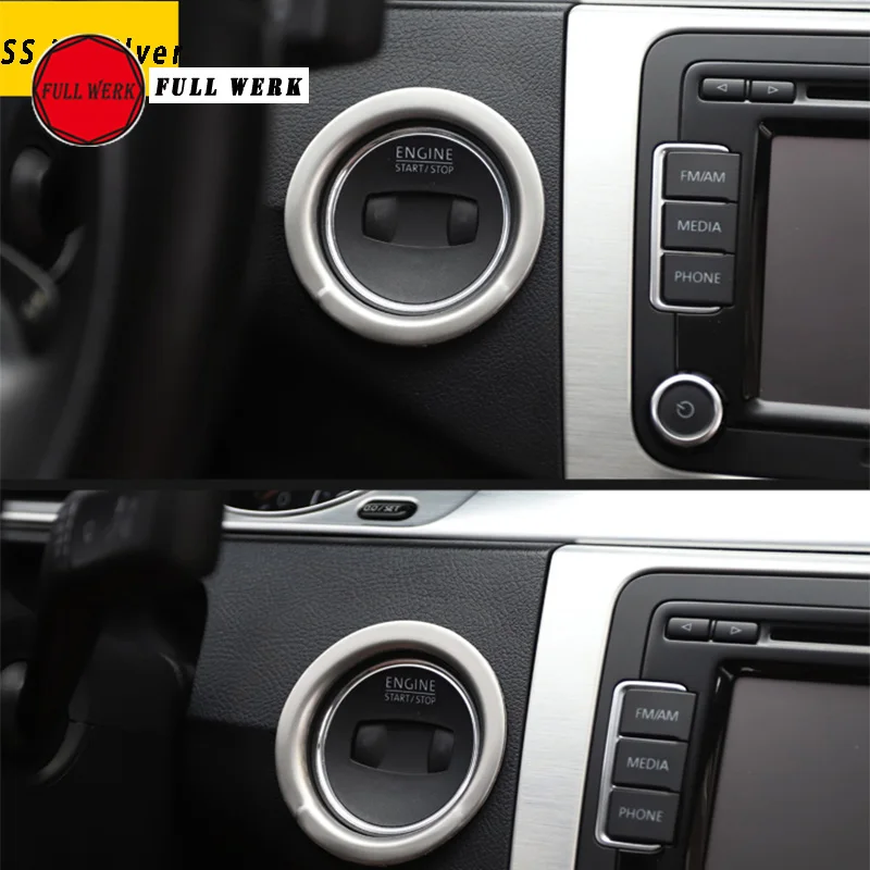 1 шт. декоративное кольцо зажигания из нержавеющей стали для VW Volkswagen CC|Лепнина