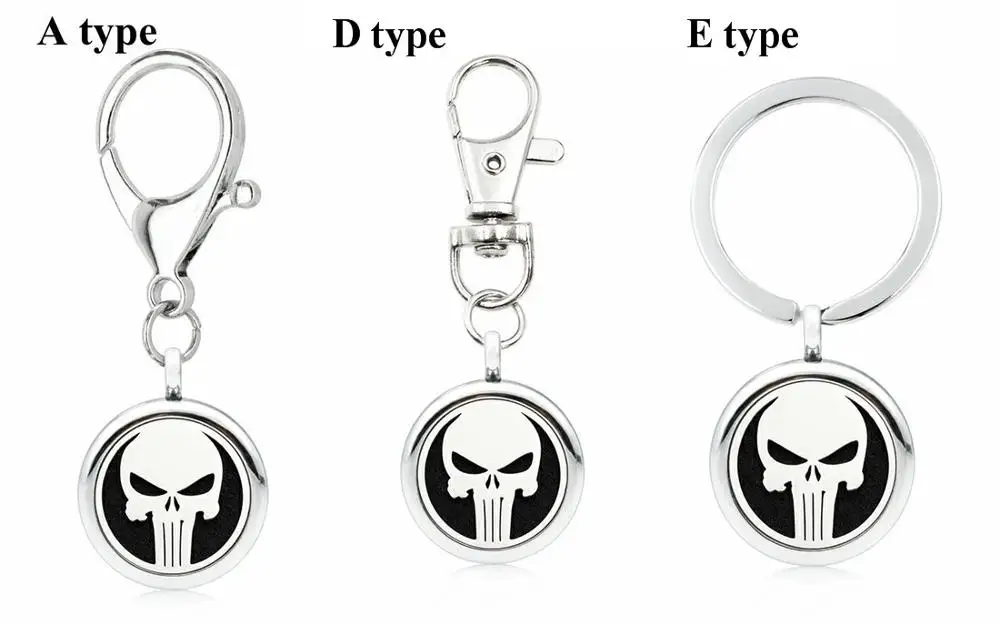 KM479 punisher Милые животные собака кошка Медведь лапа серебро эфирное масло диффузор брелок DIY шары герой 25 мм медальон с ароматом брелок подходит для домашних животных ошейник - Цвет: KM479 punisher