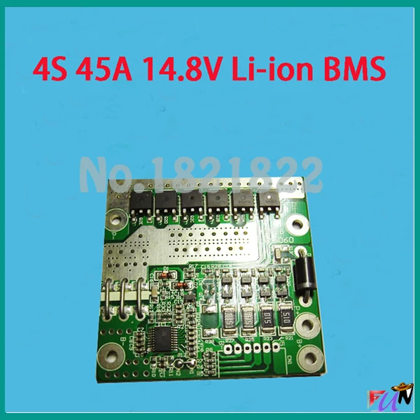 Φ 45A Li Ion 14 8 V 16.8V18650 BMS PCM Защитная плата bms pcm с балансировкой для литиевого