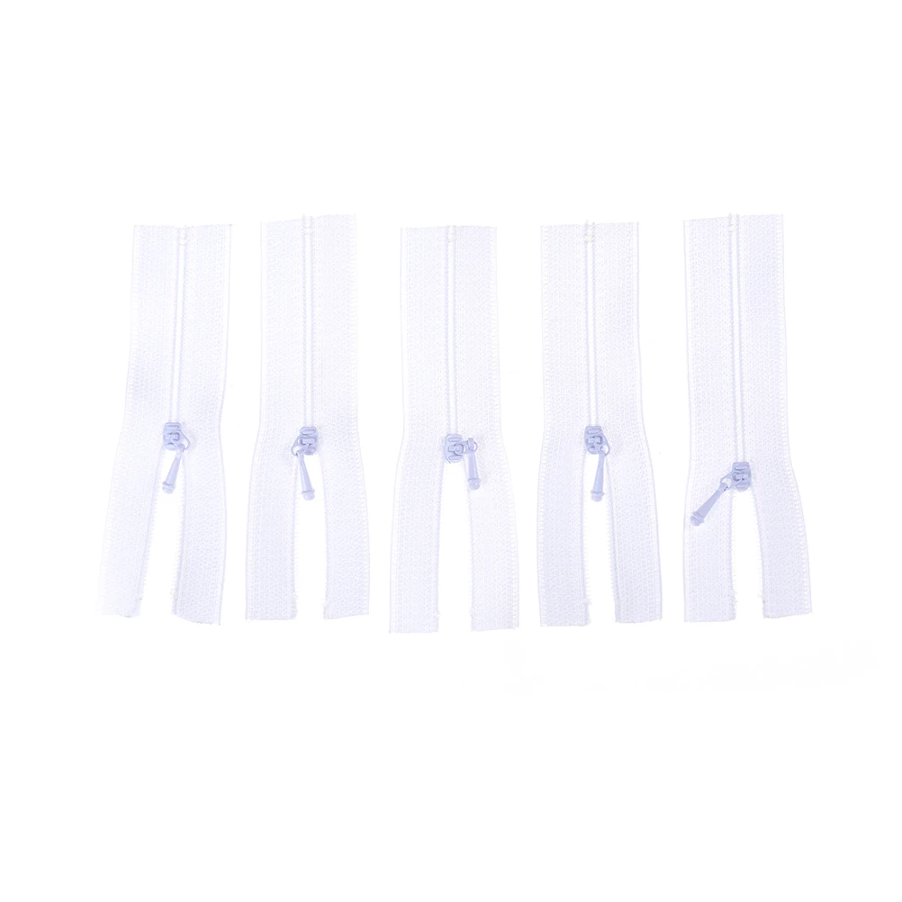 White 5 шт./лот Мини молния Кукла одежда молния DIY ручной работы шитье скрапбукинг аксессуар для одежды аппликация - Цвет: White