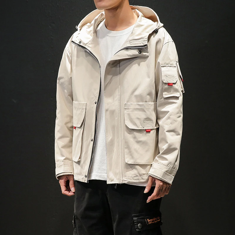 2019 Весенняя мужская куртка японский harajuku veste homme уличная safari с капюшоном modis