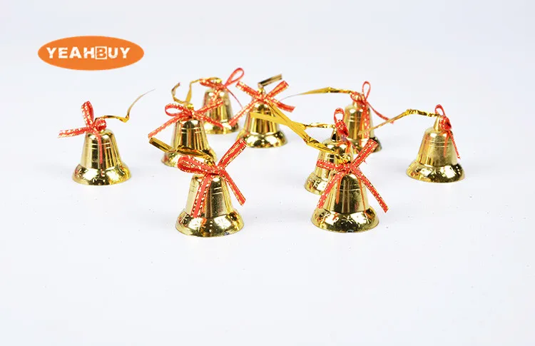 

4cm Golden Bell Christmas Tree Strap Wind Chimes Accessories New Year Pendant Decorate Christmas Gift Free Shipping