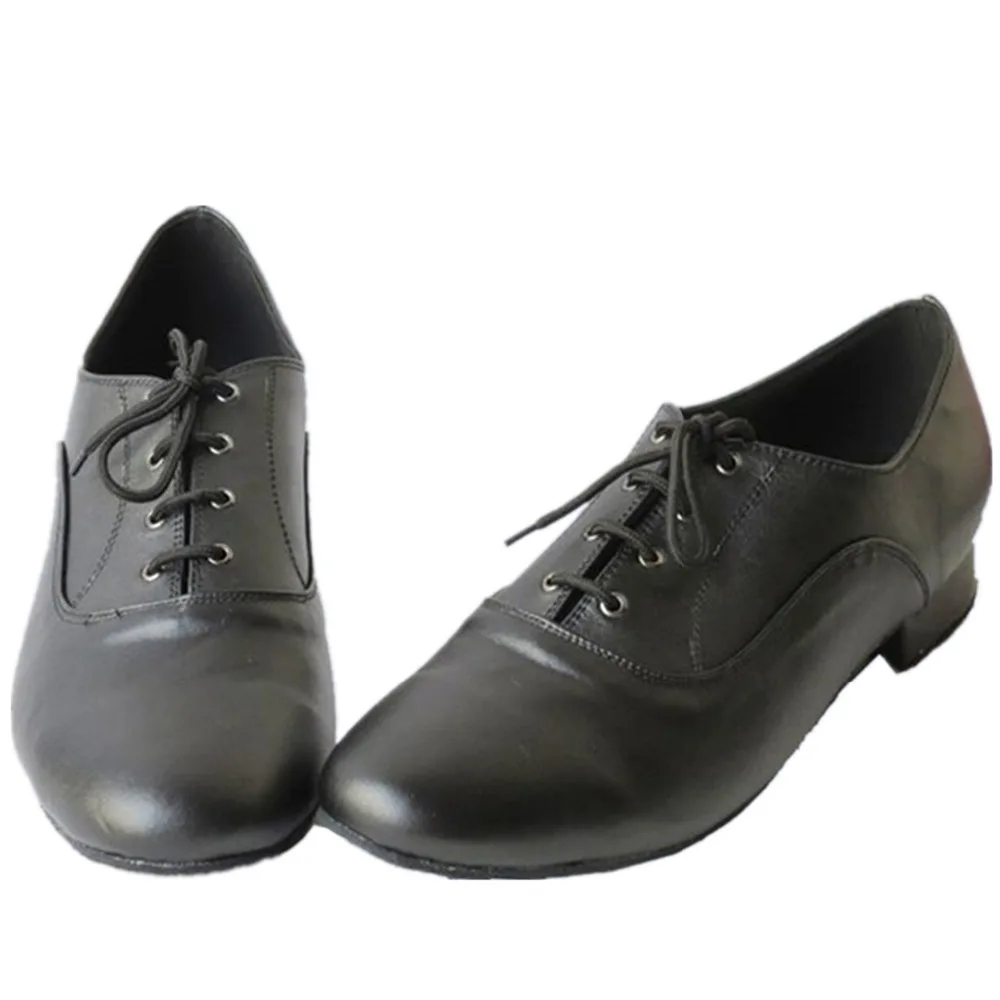 Мужская обувь для латинских танцев Черная Удобная Обувь бальных качественная