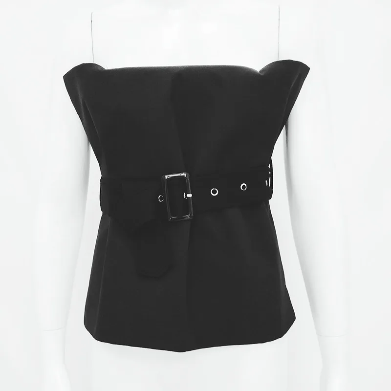 

Sexy Backless Off Shoulder Tops Women Fashion Summer Runway Design Strapless Top Chic Ruffles White Top Elegant Short Party Top