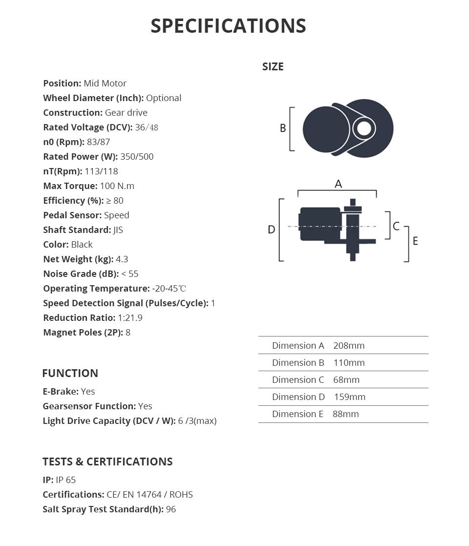 BAFANG Mid Crank мотор BBS01 36V 350W Bafang Наборы 8FUN 350 Вт Мотор C18 Дисплей Bafang двигателя