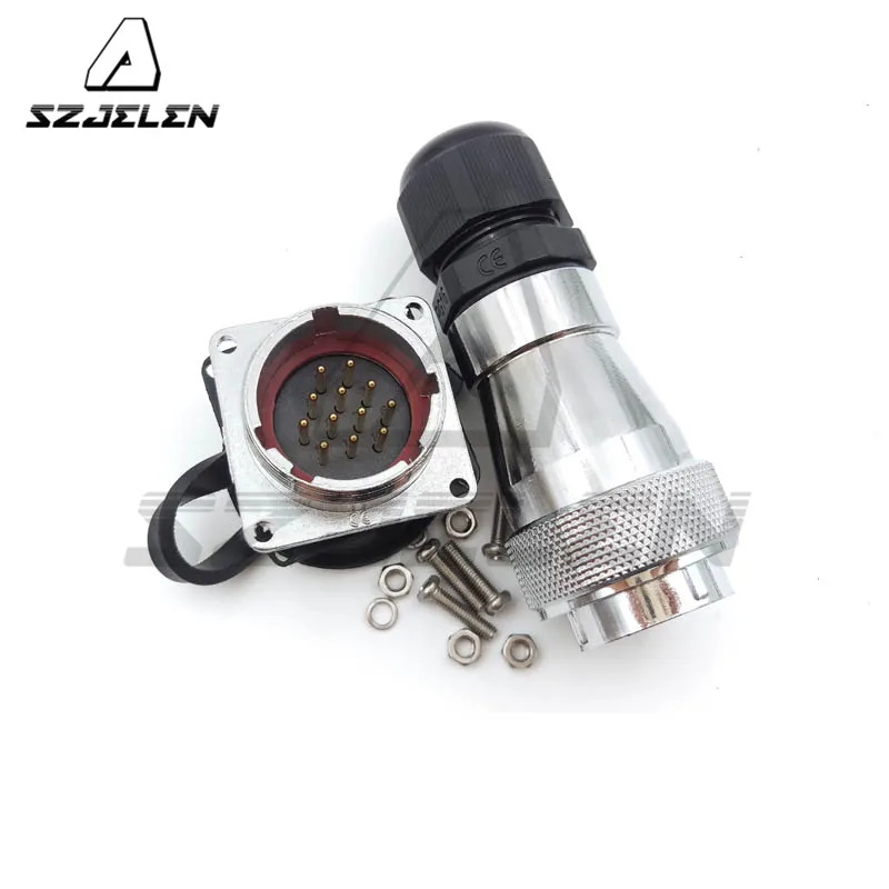 SZJELEN WS28 12 pin электрическая розетка водонепроницаемые и пыленепроницаемые разъемы