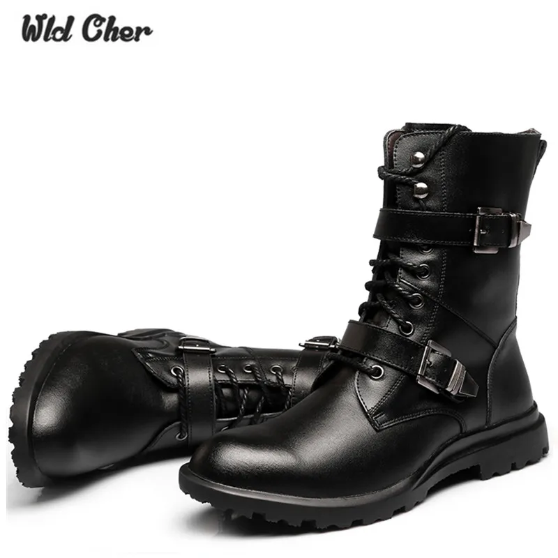 Мужские классические ботинки из натуральной кожи черные повседневные ботильоны