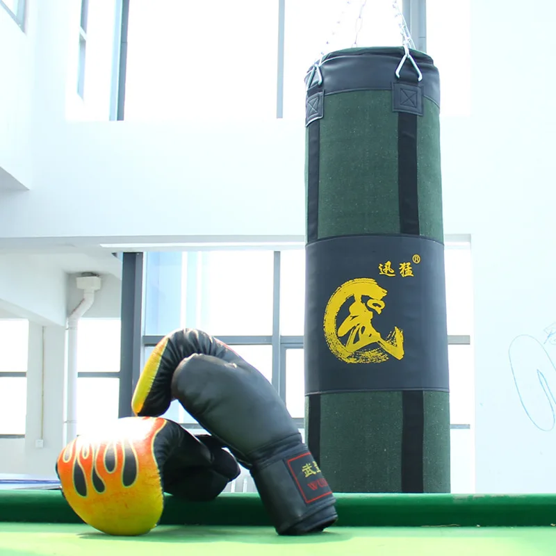 Зеленая пустотелая 80/100/120 см тренировочная сумка для фитнеса бокса штамповка