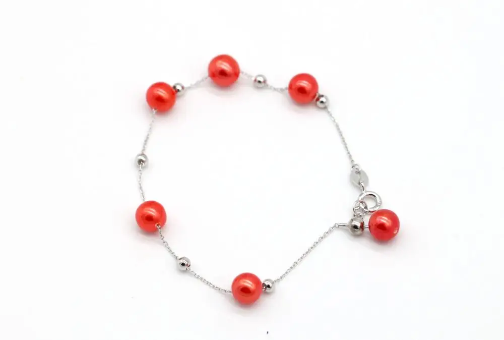 Wholesale price 925 Sterling Silver Bracelets with 6 AAA grade Round Pearls Colored N80 | Украшения и аксессуары