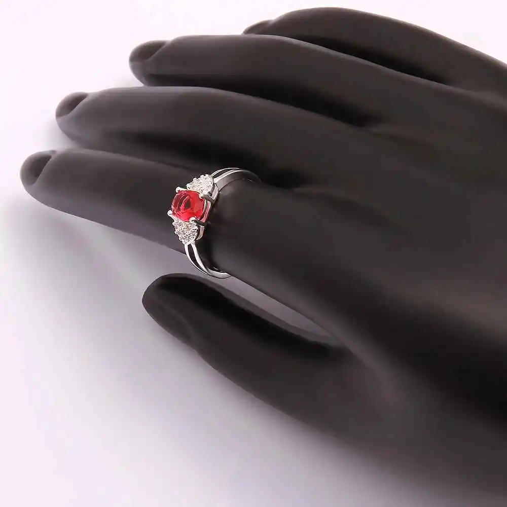 2017 Trendy Silver Luxury Blue Stone Zircon Love Lady Ring Multicolor Women's Valentine's Day Gifts for Female Bague Femme PJ138 |