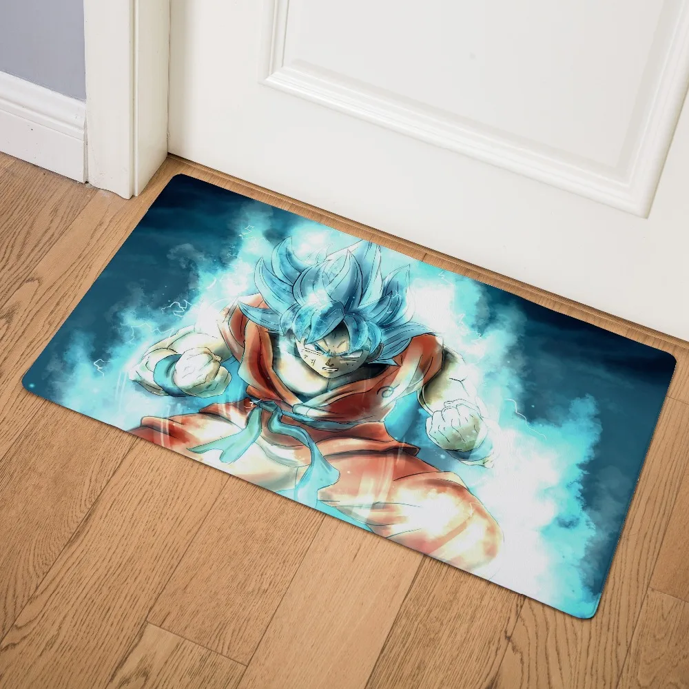 Мультяшный Аниме Супер Saiyan Коврик для входной двери ПВХ ковер для кухни нескользящий Коврик для пола смешной Коврик легко чистится ковер Коврик