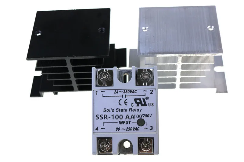 1 компл. SSR 100AA 100A твердотельный релейный модуль 80 250V AC вход 24 380VAC|Реле| |