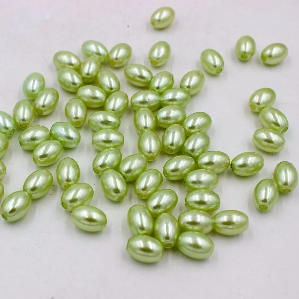 Бусины рисовые/баклажановые разноцветные 8 х11 мм 50 шт.|imitation pearl beads|for diypearl beads |