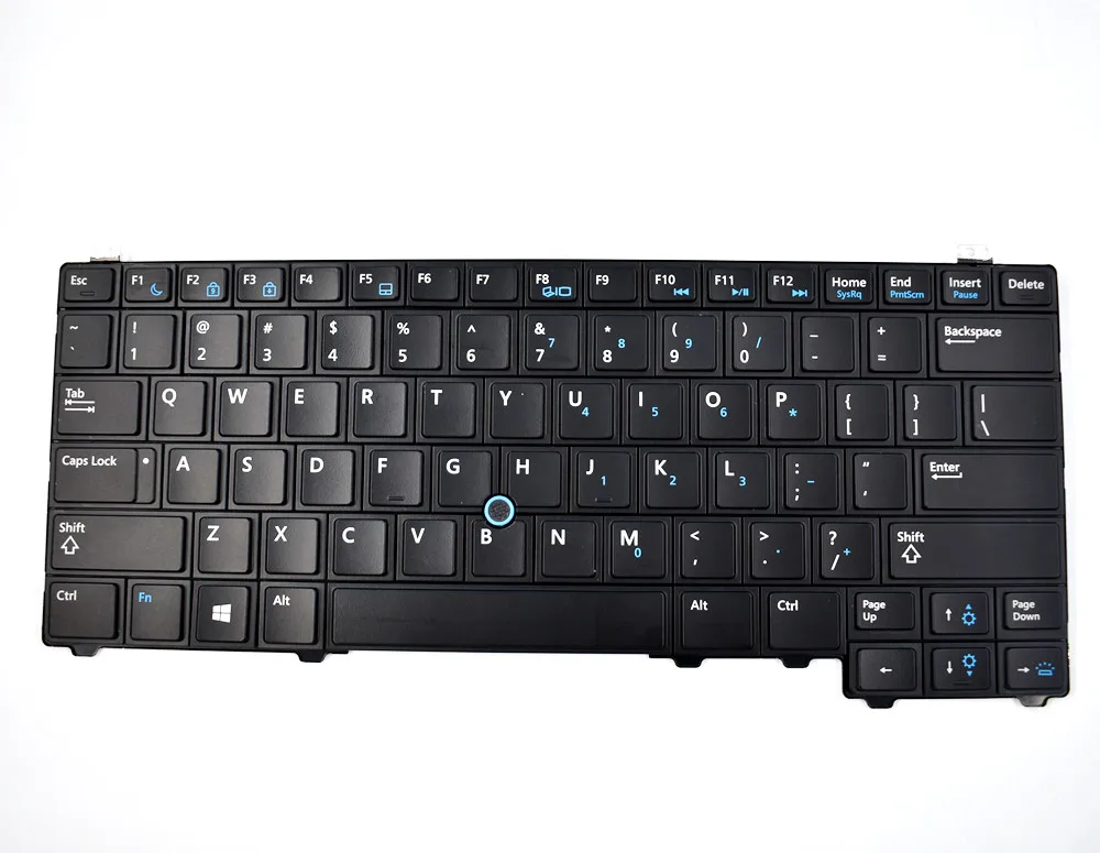 Черная клавиатура для ноутбука Dell Latitude E5440 с указкой и подсветкой бесплатная