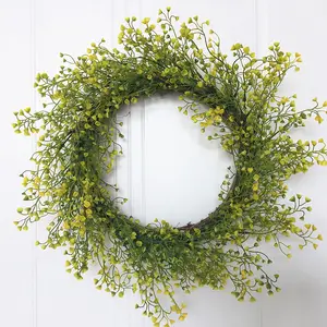 Искусственные листья венок 18 дюймов виноградные веточки основа венок весенний сезон декоративный дверной венок