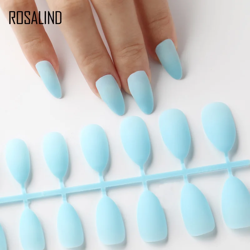 N5284-01 ROSALIND дизайн ногтей маникюр 24 шт матовые советы для накладных ногтей поддельные формы для ногтей для наращивания Маникюр Искусство для накладных ногтей - Цвет: N5284-01